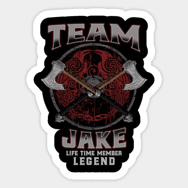 Jake - Life Time Member Legend Sticker by Stacy Peters Art